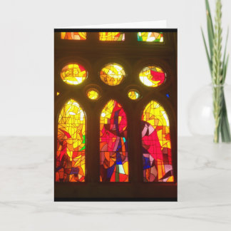 Cartão De Festividades Feliz Natal do vitral