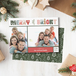Cartão De Festividades Feliz Natal - Duas Famílias de Fotos