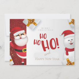 Cartão De Festividades Feliz Natal e Feliz ano novo