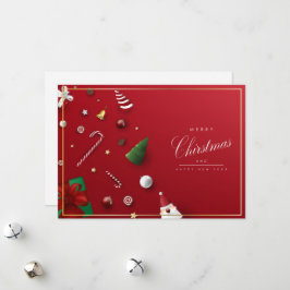 Cartão De Festividades Feliz Natal e Feliz ano novo