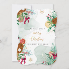 Cartão De Festividades Feliz Natal e Feliz ano novo