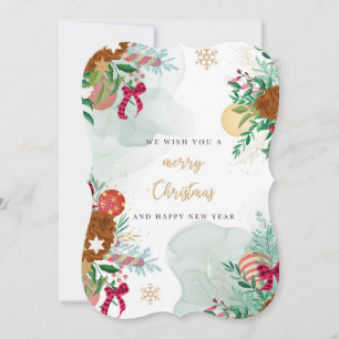 Cartão De Festividades Feliz Natal e Feliz ano novo