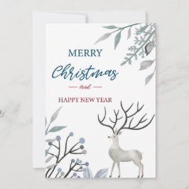 Cartão De Festividades Feliz Natal e Feliz ano novo