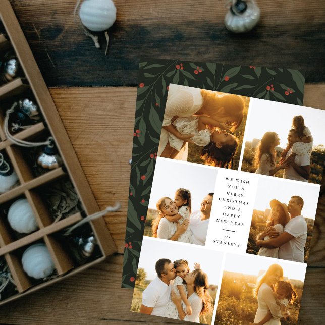 Cartão De Festividades Feliz Natal e Feliz ano novo 6 Fotografia Colagem (Criador carregado)