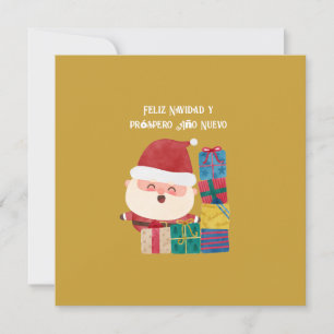 Cartão De Festividades Feliz Natal e Feliz ano novo em espanhol