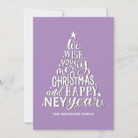 Feliz Natal e Feliz ano novo. Roxo