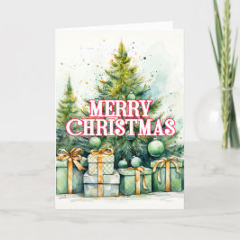 Cartão De Festividades Feliz Natal e Feliz Natal