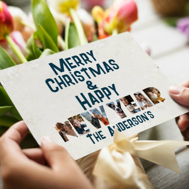 Cartão De Festividades Feliz Natal E Foto De Colagem De Felizes anos novo (Criador carregado)