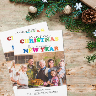 Cartão De Festividades Feliz Natal e Foto de Feliz ano novo