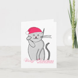 Cartão De Festividades Feliz Natal e muita sorte