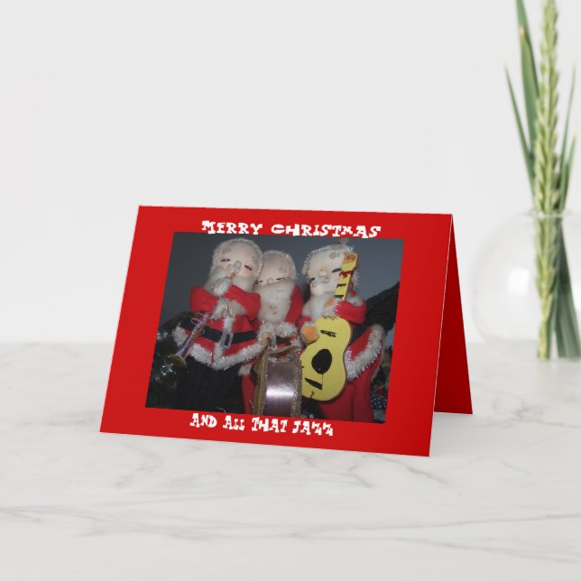 Cartão De Festividades Feliz Natal, e todo esse jazz (Frente)