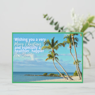 Cartão De Festividades Feliz Natal e um Ano Novo mais saudável e feliz