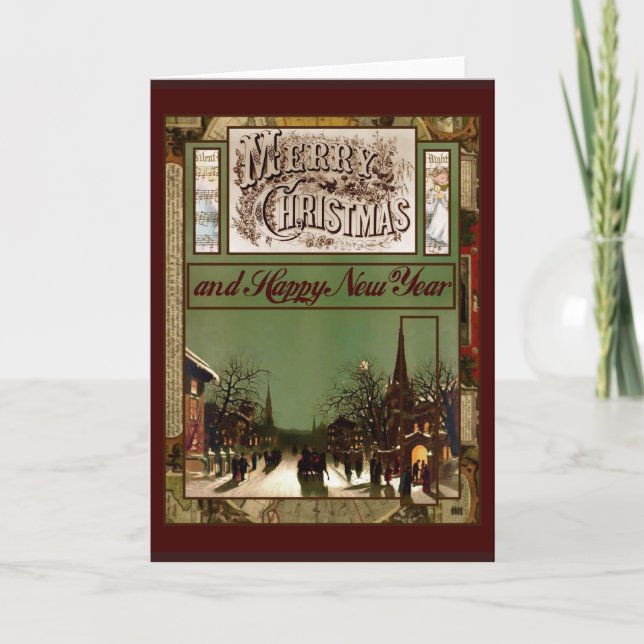 Cartão De Festividades Feliz Natal e um feliz ano novo (Frente)