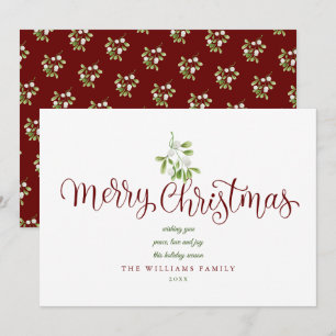 Cartão De Festividades Feliz Natal Elegante Roteiro Visgo