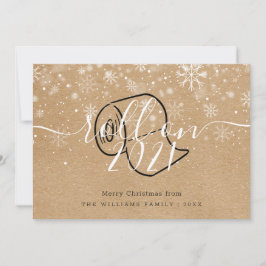 Cartão De Festividades Feliz Natal Em Divertimento Russo De Ano Novo