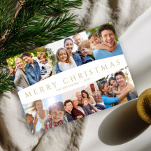 Feliz Natal em dourado 6 colagem de fotos Natal