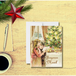 Cartão De Festividades Feliz Natal em francês