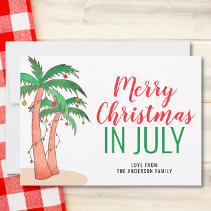 Cartão De Festividades Feliz Natal em Julho