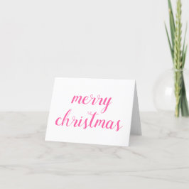 Cartão De Festividades Feliz Natal em roteiro rosa