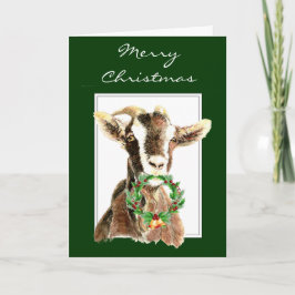 Cartão De Festividades Feliz Natal engraçado do velho bode Animal, Humor