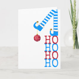 Cartão De Festividades Feliz Natal Engraçado Elf Ho Ho Foto Natal