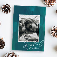 Feliz Natal. Escova de óleo verde-abstrato moderno