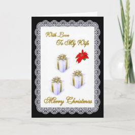 Cartão De Festividades Feliz Natal / Esposa