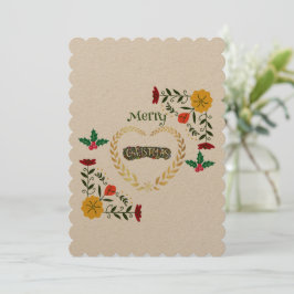 Cartão De Festividades Feliz Natal Estilo Férias Na Moda 