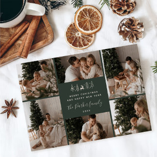 Cartão De Festividades Feliz Natal Família 6 Fotomontagem