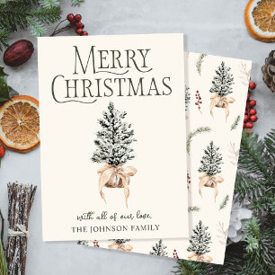 Cartão De Festividades Feliz Natal Farmhouse