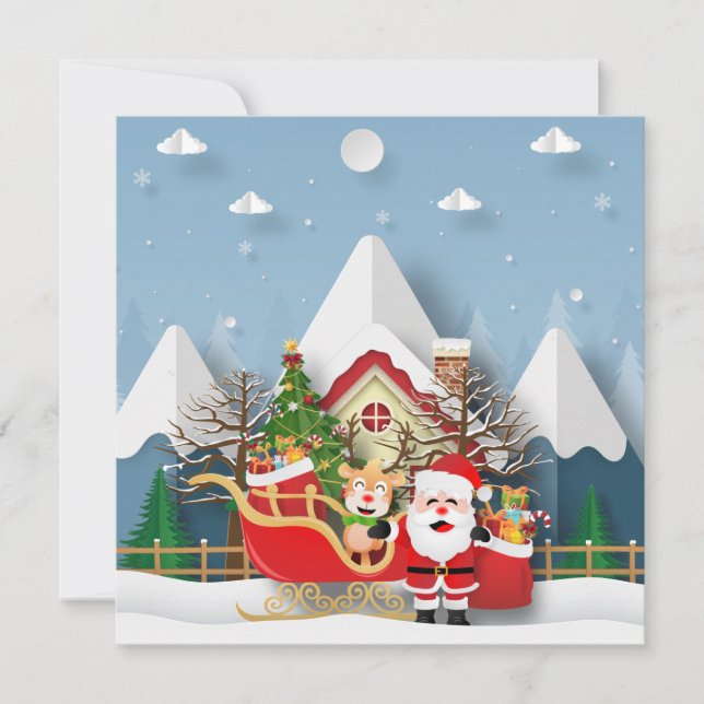 Cartão De Festividades Feliz Natal/Feliz ano novo (Frente)