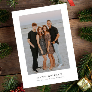 Cartão De Festividades feliz natal feliz com fotos múltiplas simples