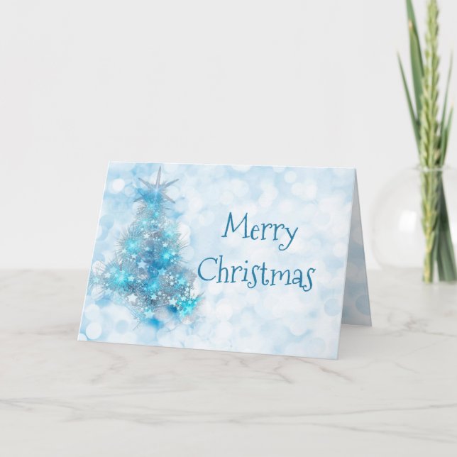 Cartão De Festividades Feliz Natal Feliz Estação de Sparkly (Frente)