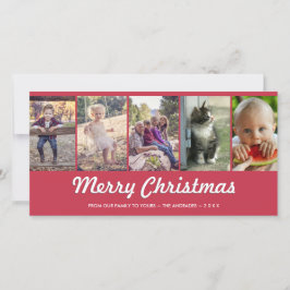 Cartão De Festividades Feliz Natal - Feriado de Várias Fotografias Person
