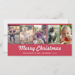 Cartão De Festividades Feliz Natal - Feriado de Várias Fotografias Person