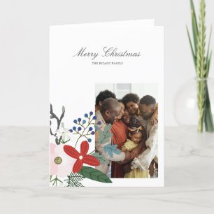 Cartão De Festividades Feliz Natal Feriado Foto Floral