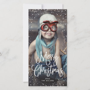 Cartão De Festividades Feliz Natal Férias Foto de Neve