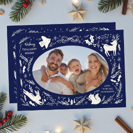 Cartão De Festividades Feliz Natal Férias Foto de Porodle Woodland