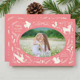 Cartão De Festividades Feliz Natal Férias Foto de Porodle Woodland