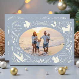 Cartão De Festividades Feliz Natal Férias Foto de Porodle Woodland