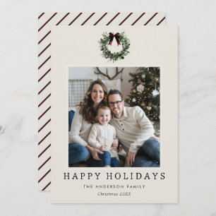 Cartão De Festividades Feliz Natal Férias Foto Festiva da Frota de Natal