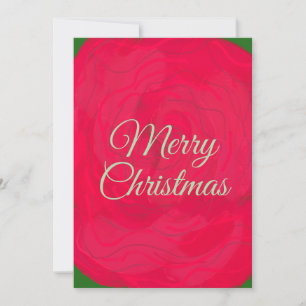 Cartão De Festividades Feliz Natal Floral Vermelho
