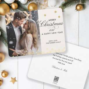 Cartão De Festividades Feliz Natal! Fonte do Script, Foto do bege