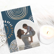 Feliz Natal Foto com Azul de Mensagem