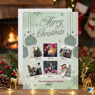 Cartão De Festividades Feliz Natal - Foto da Família
