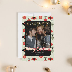 Cartão De Festividades Feliz Natal Foto da Família