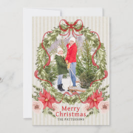 Cartão De Festividades Feliz Natal - Foto da Família de Arcos Florais