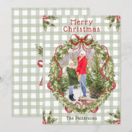 Cartão De Festividades Feliz Natal - Foto da Família de Arcos Florais