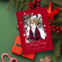 Feliz Natal Foto da Família Flocos de Neve de inve