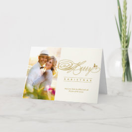 Cartão De Festividades Feliz Natal - Foto de Caligrafia Clássica